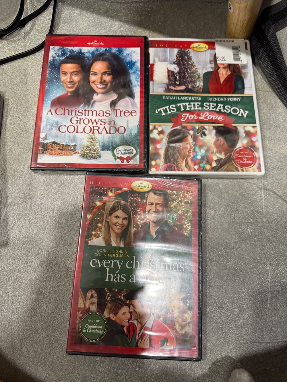 Hallmark Holiday DVD Trio - Red, Green, White Festive Covers